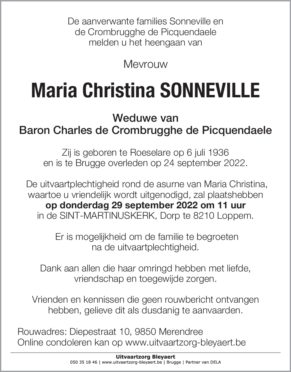 Maria Christina Sonneville