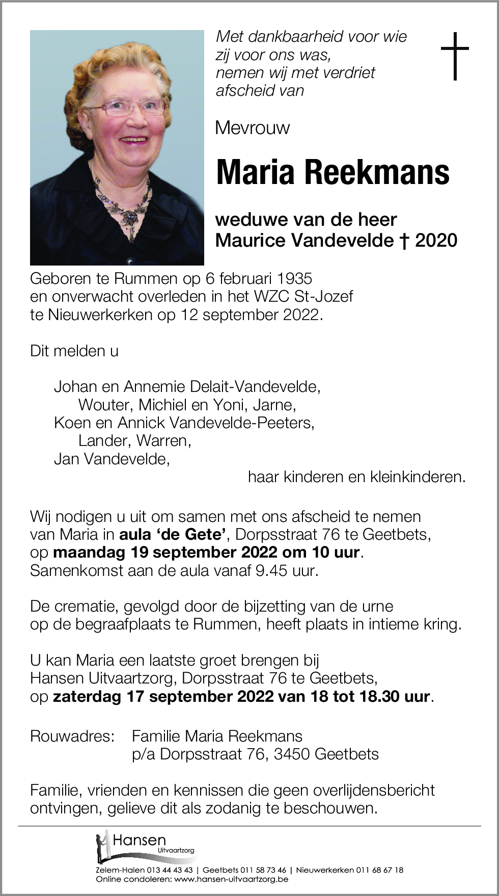 Maria REEKMANS