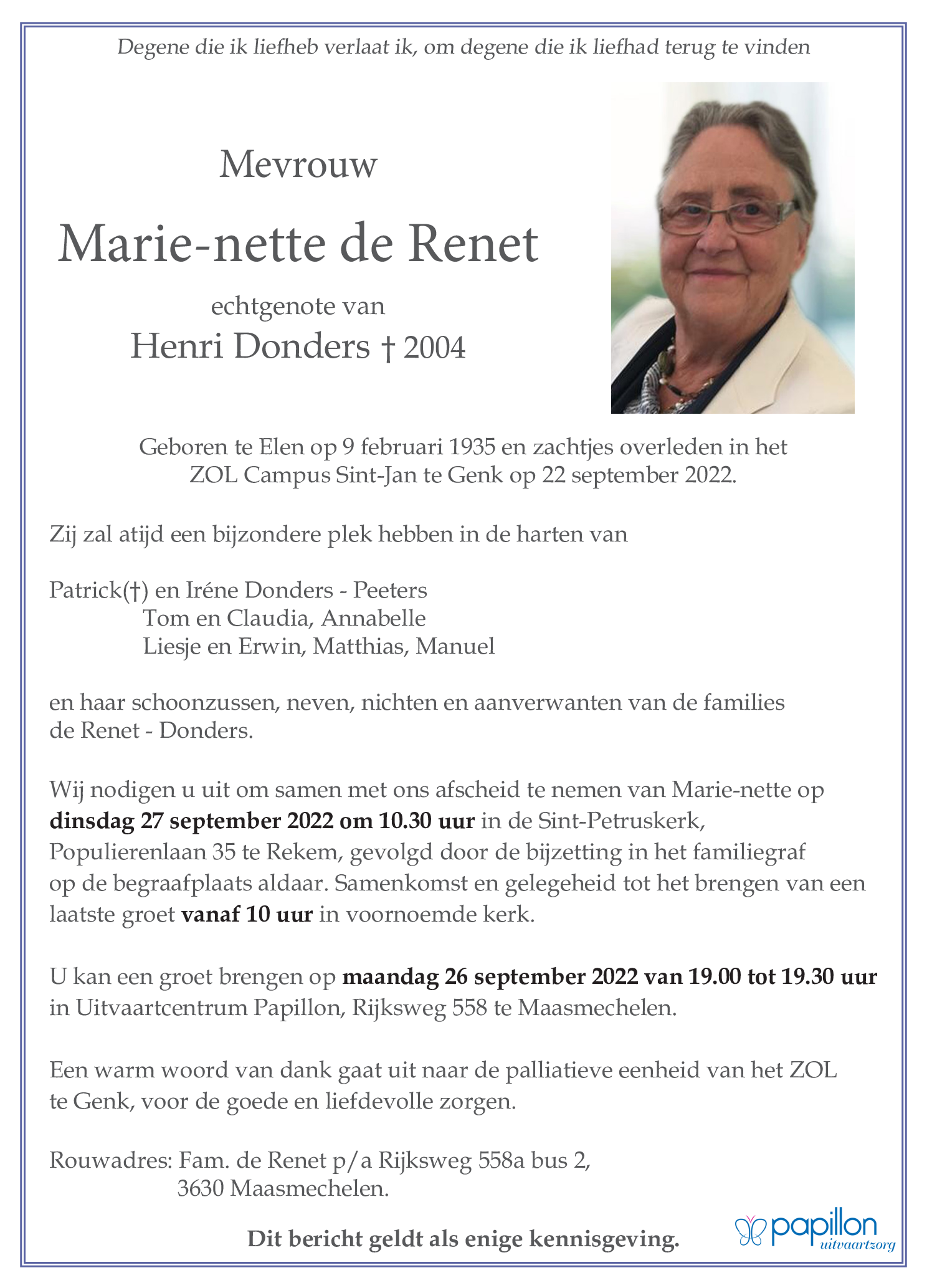 Marienette de Renet