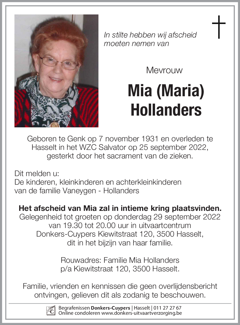 Mia (Maria) Hollanders
