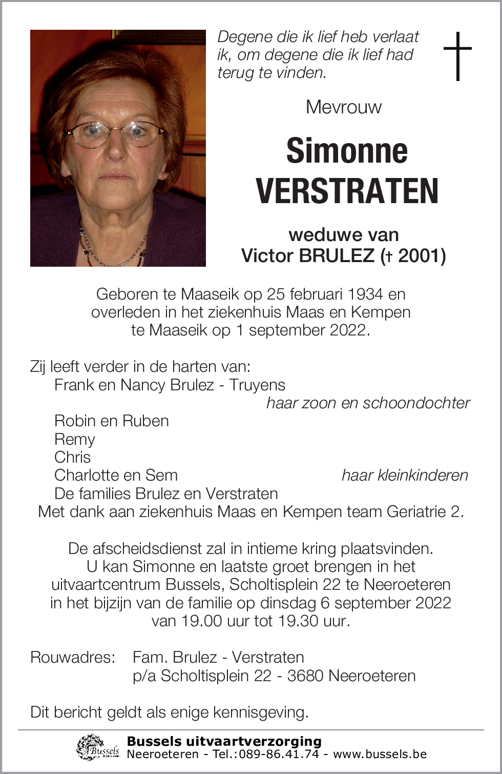 Simonne VERSTRATEN