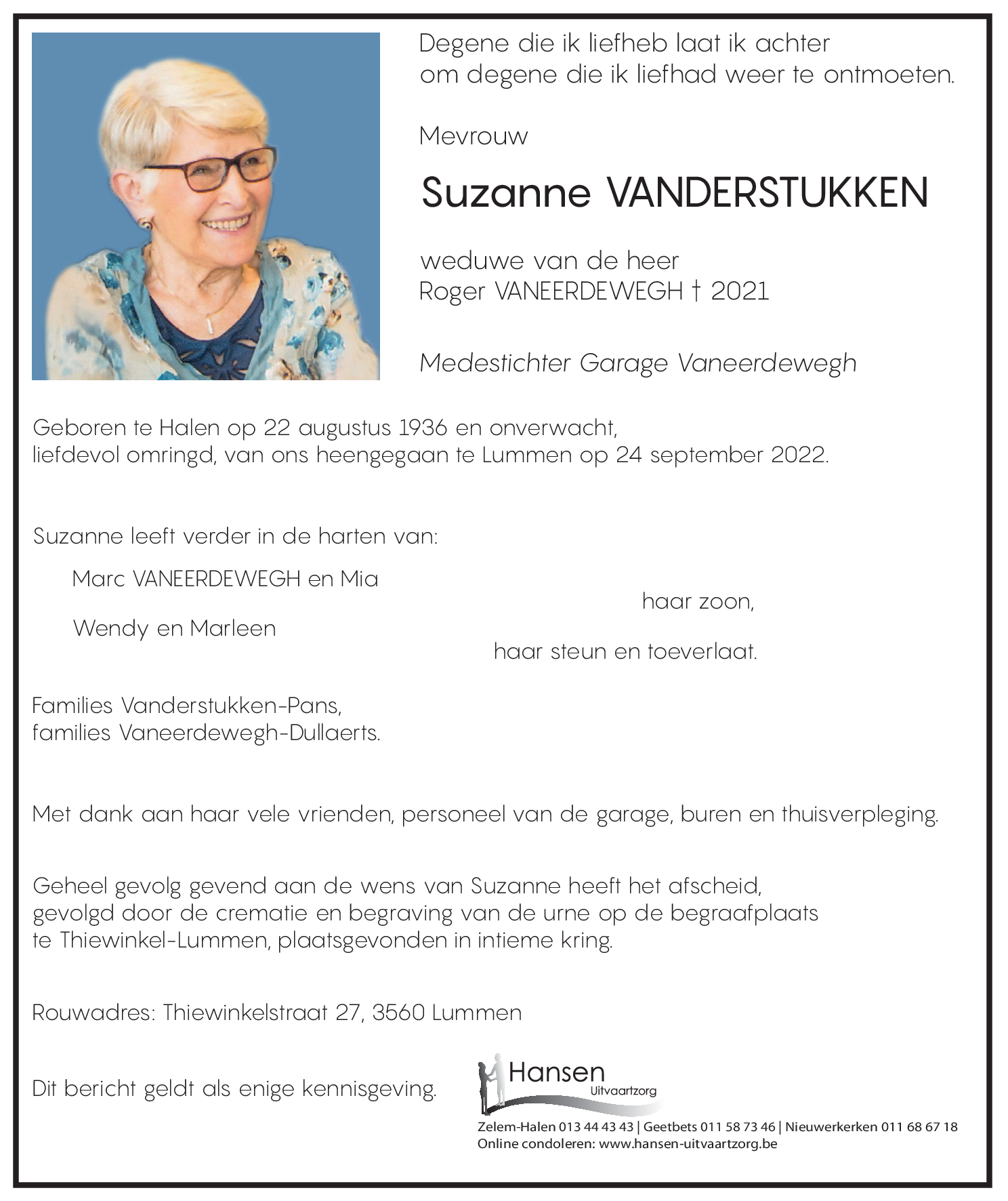 Suzanne VANDERSTUKKEN