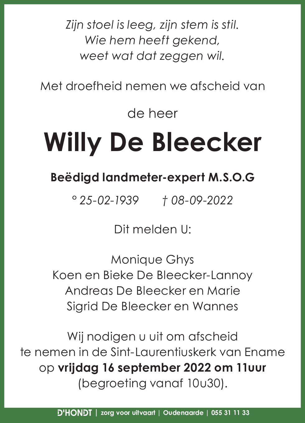 Willy De Bleecker