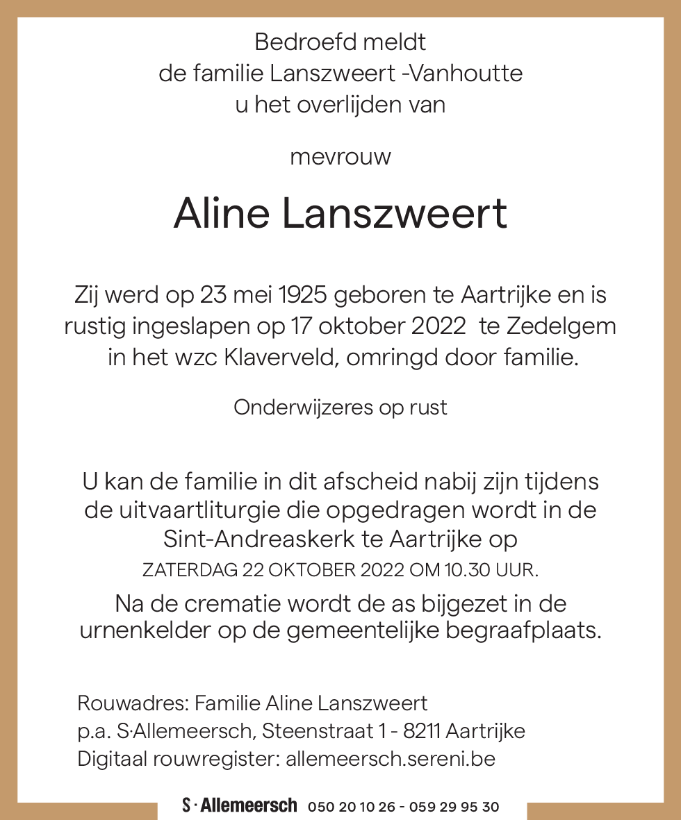 Aline Lanszweert