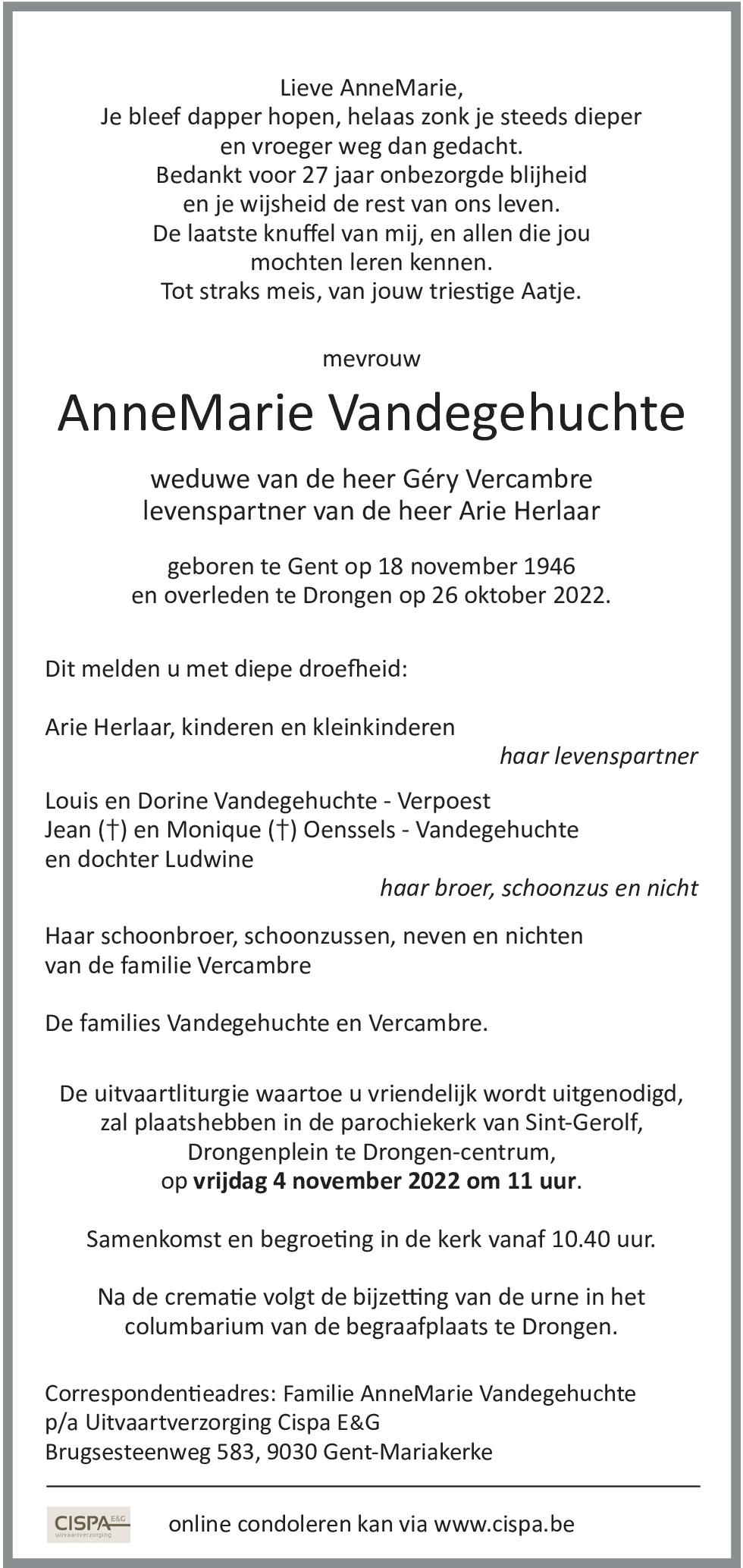 AnneMarie Vandegehuchte