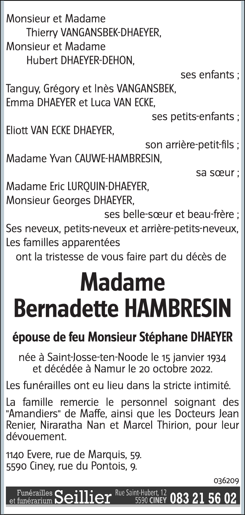 Bernadette HAMBRESIN