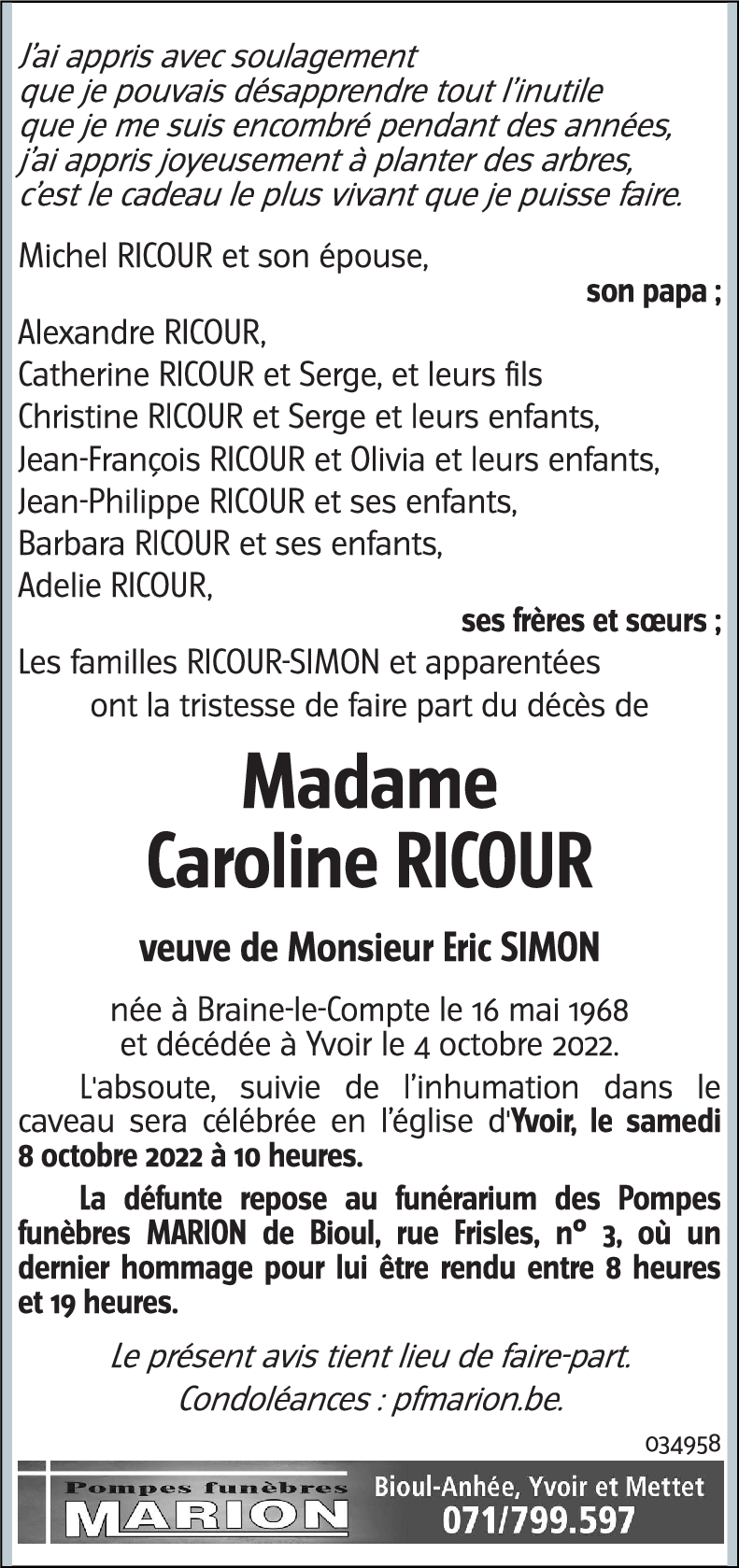 Caroline RICOUR