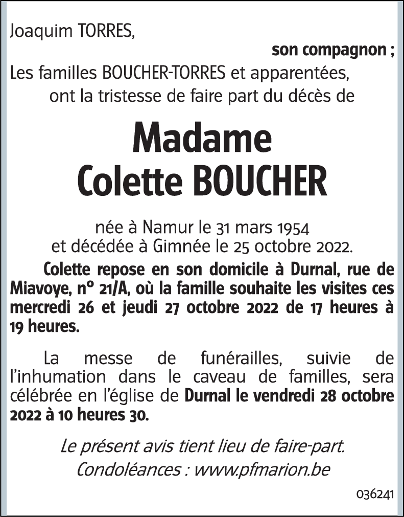 Collette BOUCHER