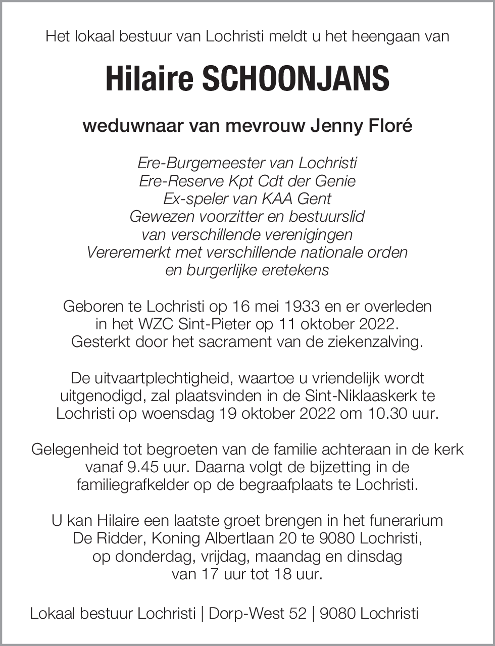 Hilaire Schoonjans