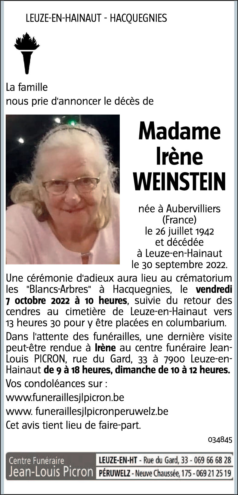 Irène WEINSTEIN