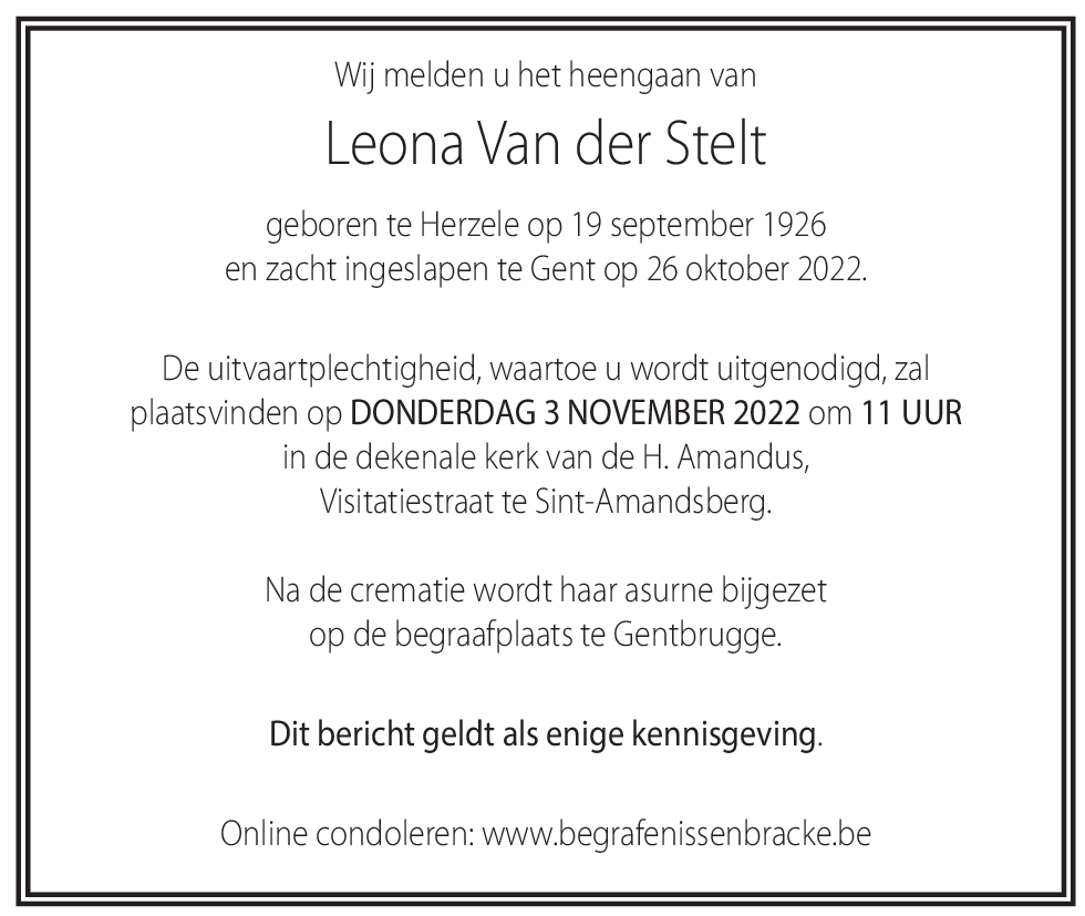 Leona Van der Stelt