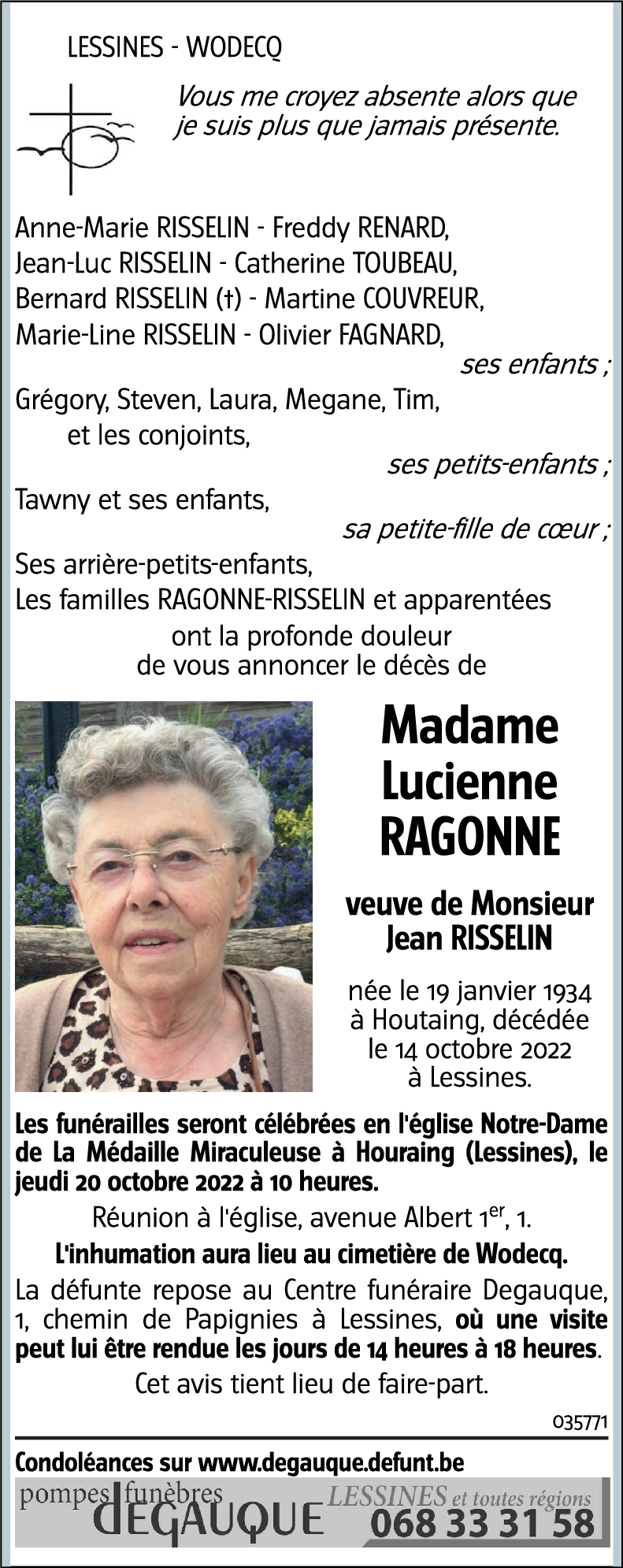 Lucienne RAGONNE