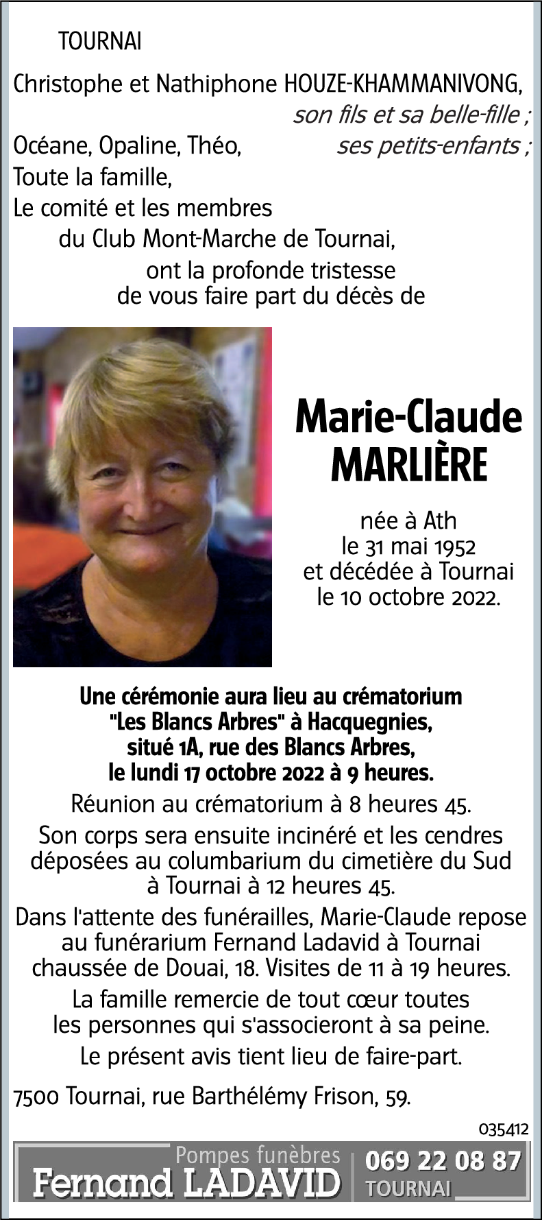 Marie-Claude MARLIÈRE