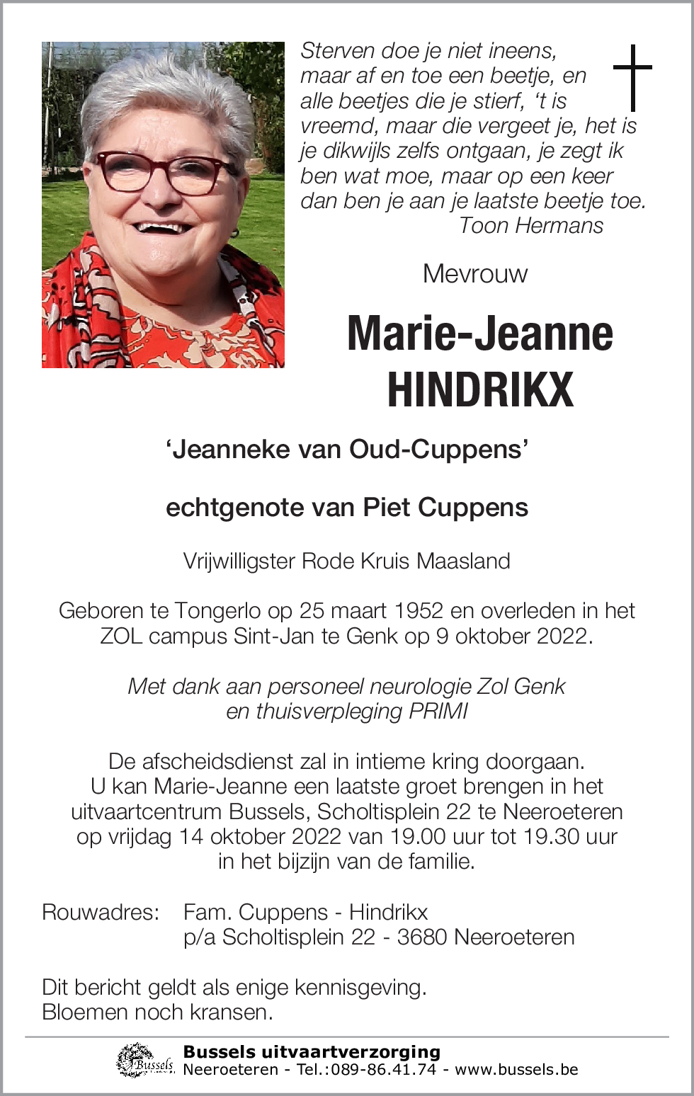 Marie-Jeanne HINDRIKX