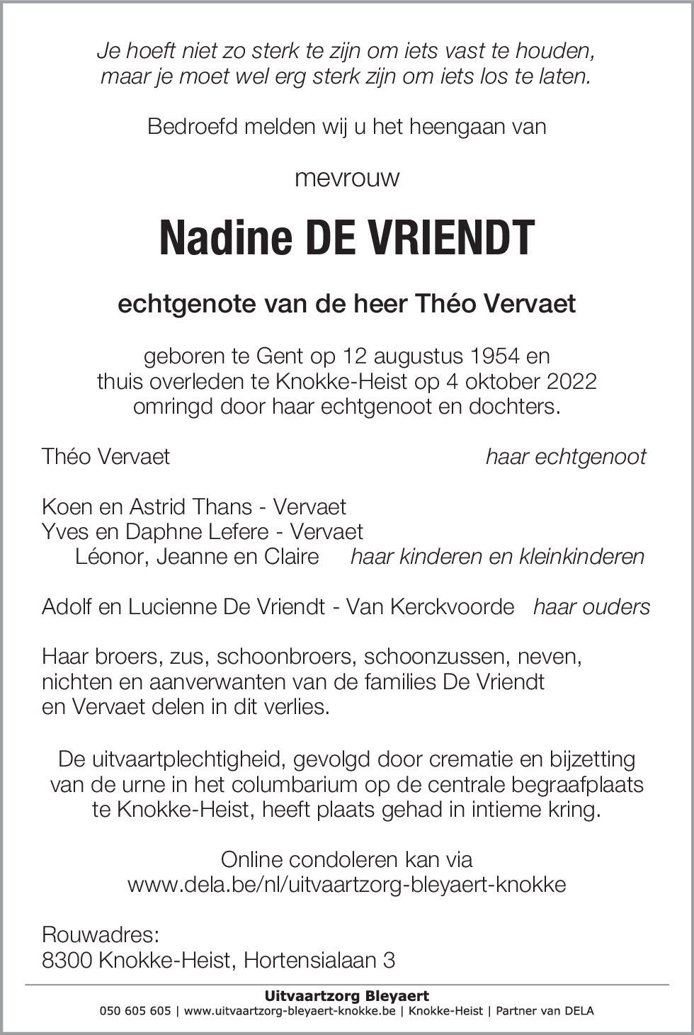 Nadine De Vriendt