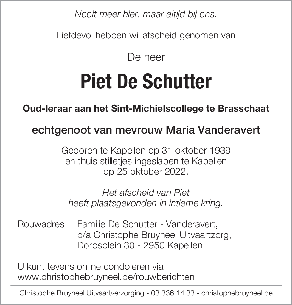 Piet De Schutter