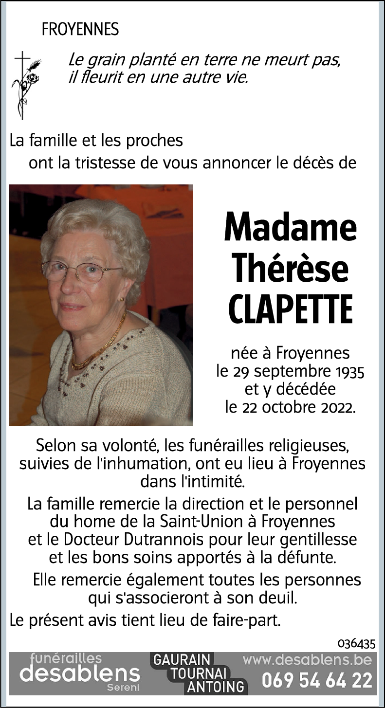 Thérèse CLAPETTE