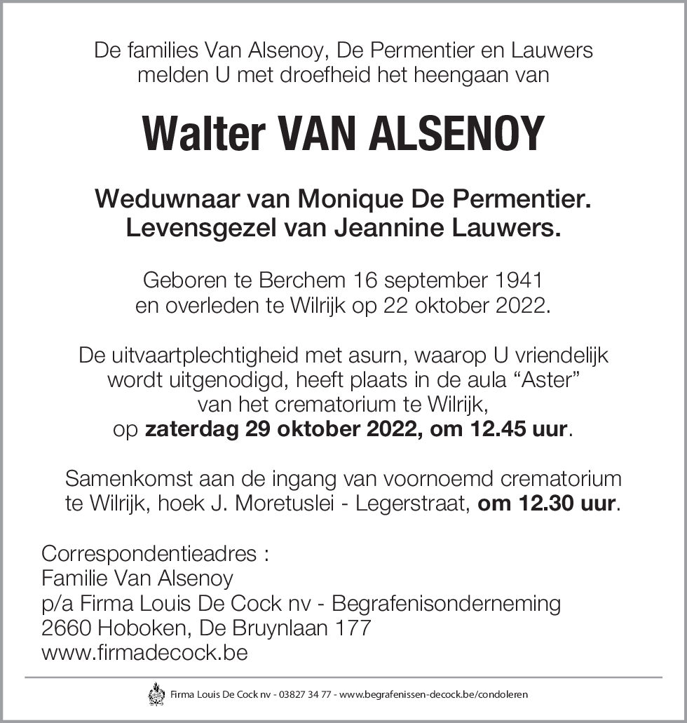Walter Van Alsenoy