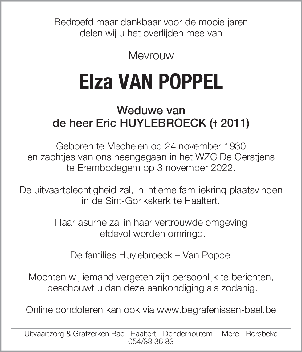 Elza Van Poppel