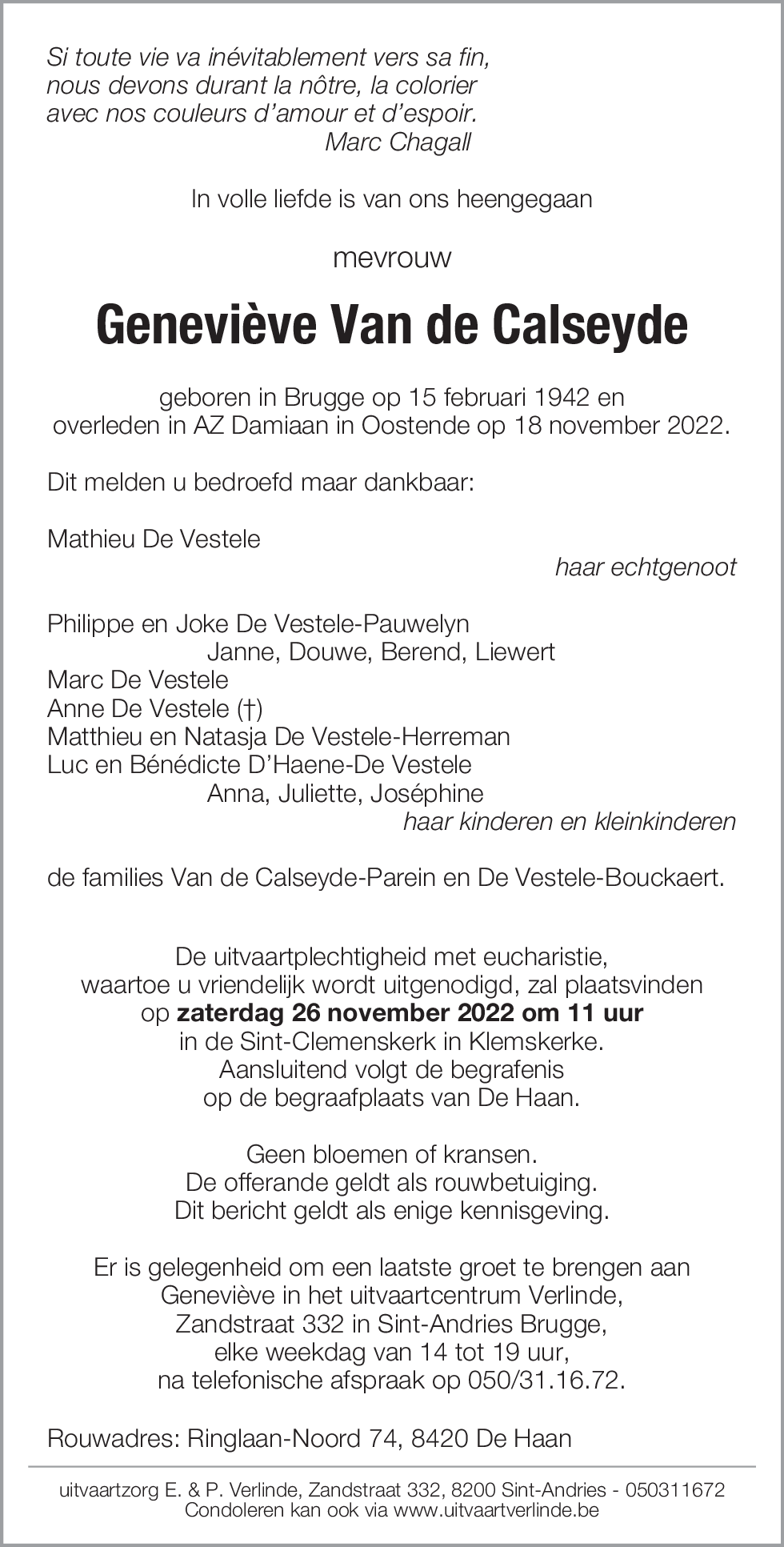 Geneviève Van de Calseyde