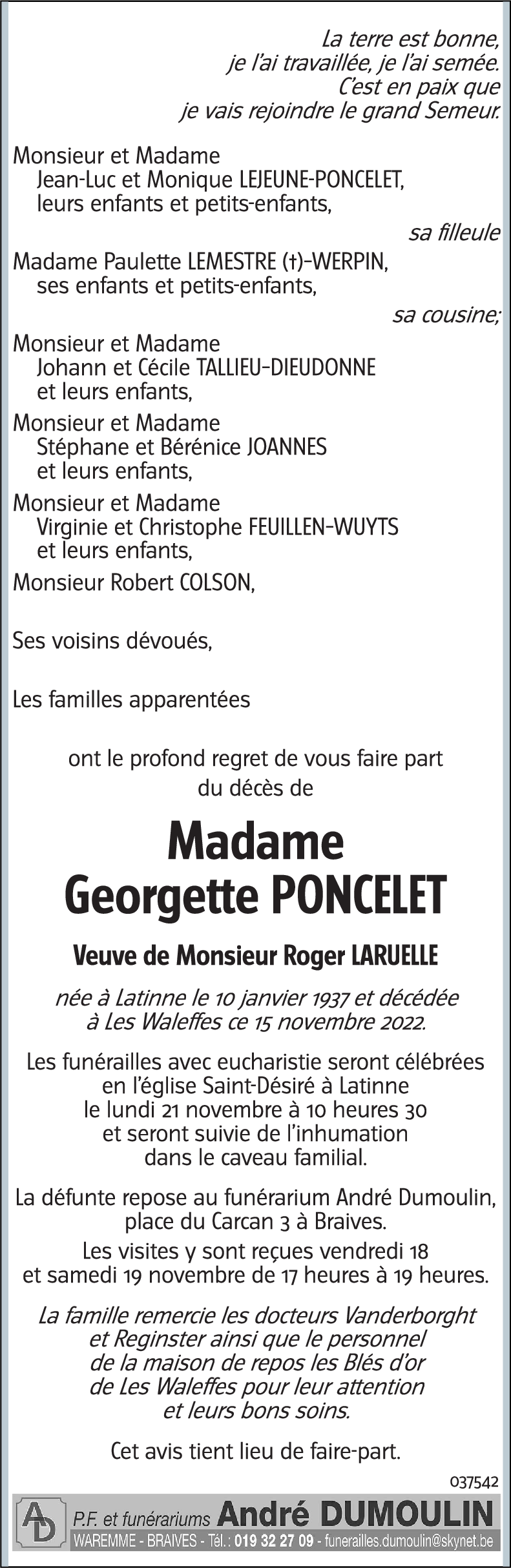 Georgette LARUELLE