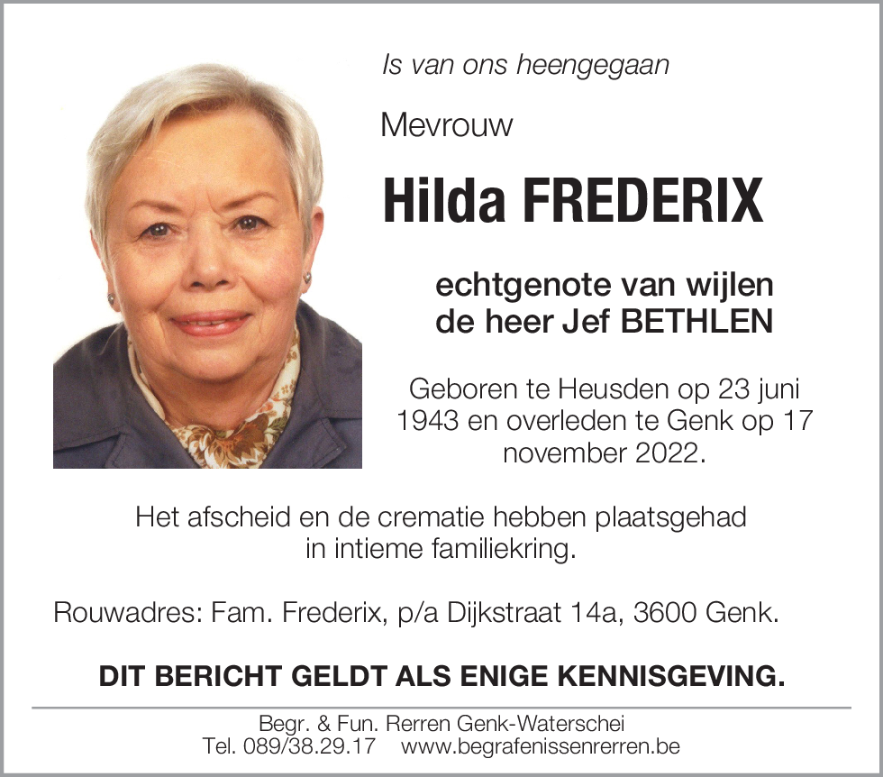 Hilda FREDERIX