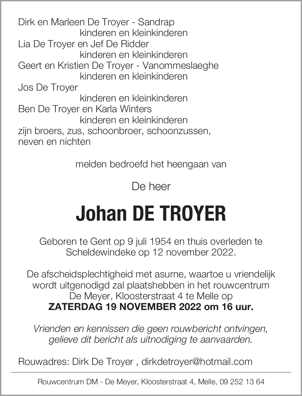 Johan De Troyer