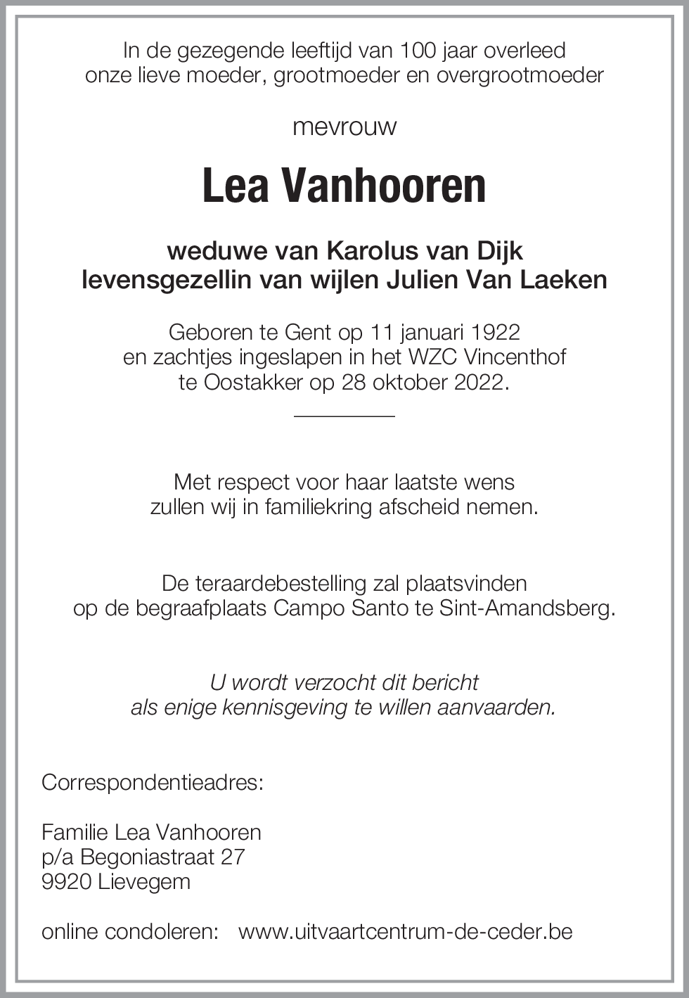 Lea VANHOOREN