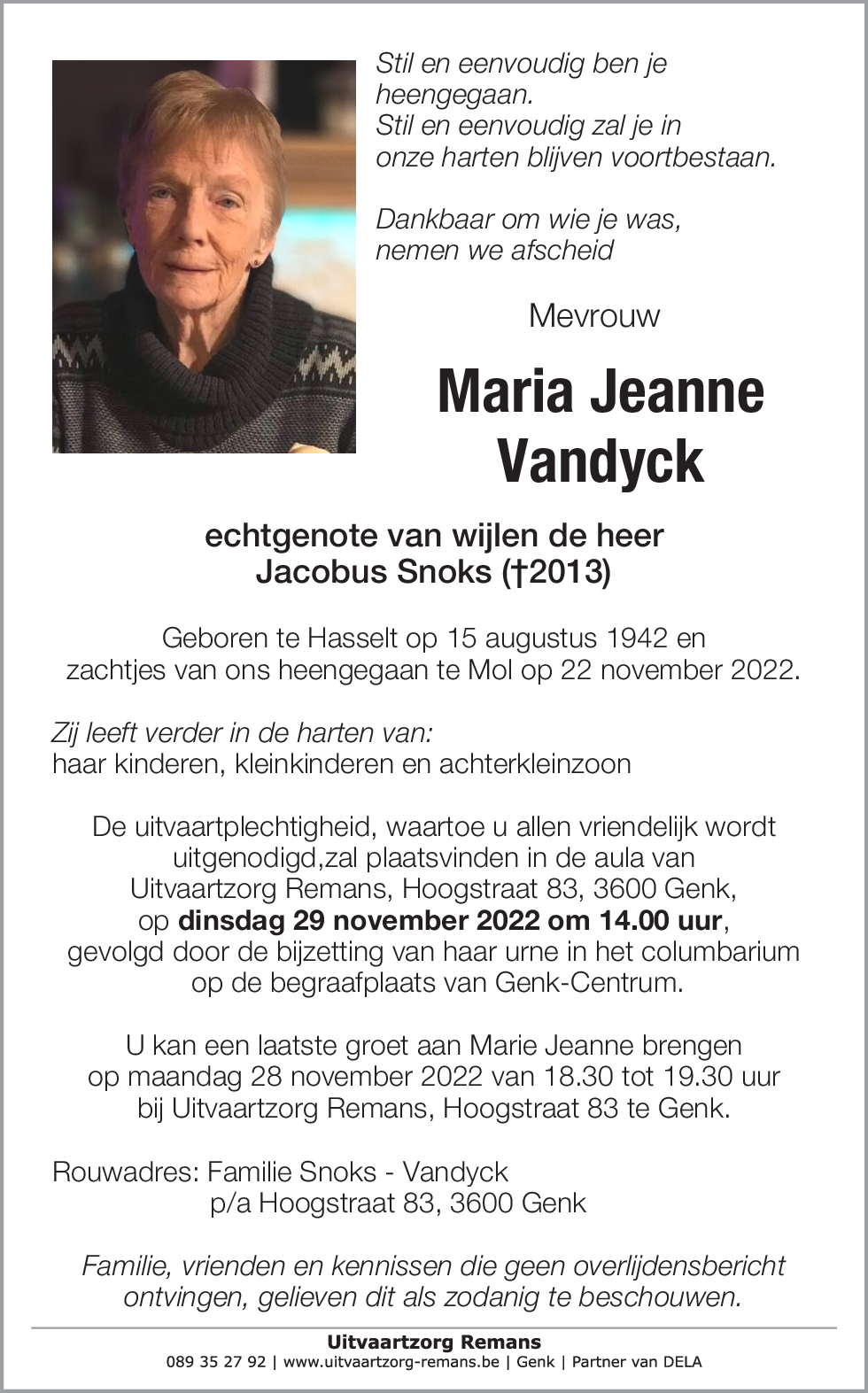 Maria Jeanne Vandyck