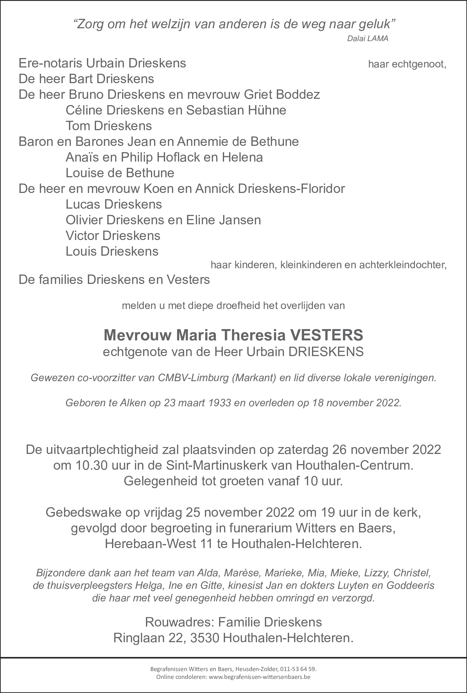 Maria Theresia Vesters