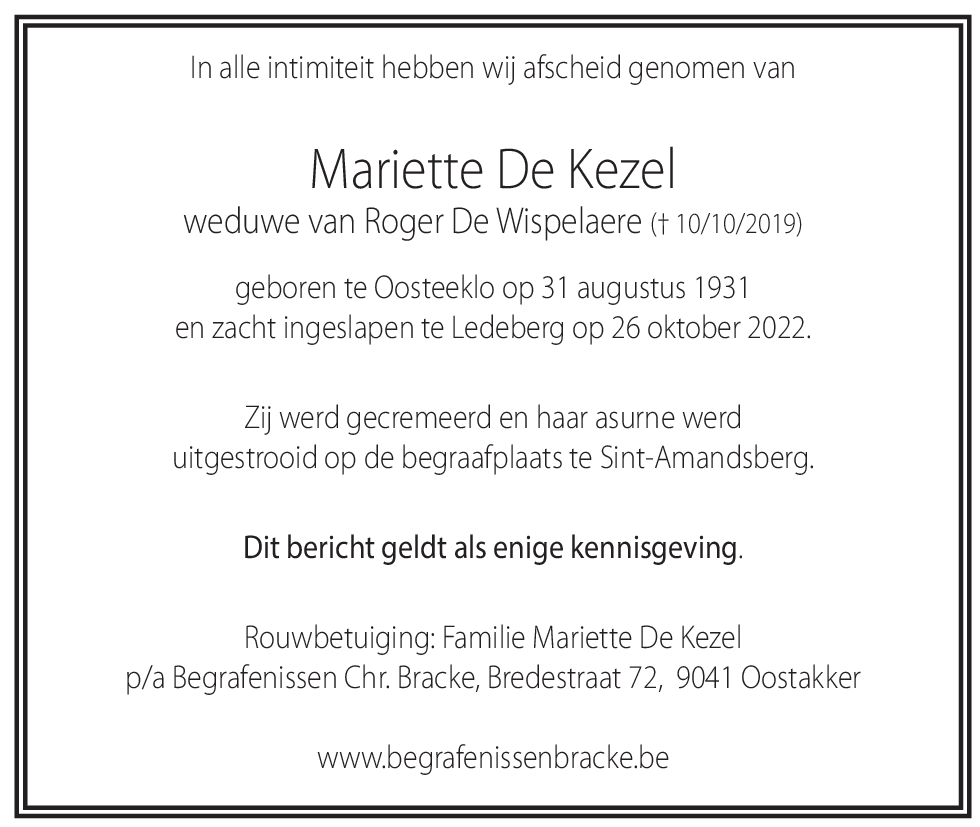 Mariette De Kezel