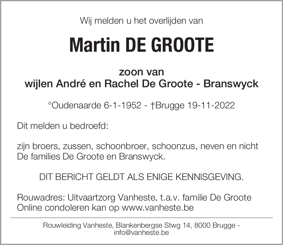 Martin De Groote