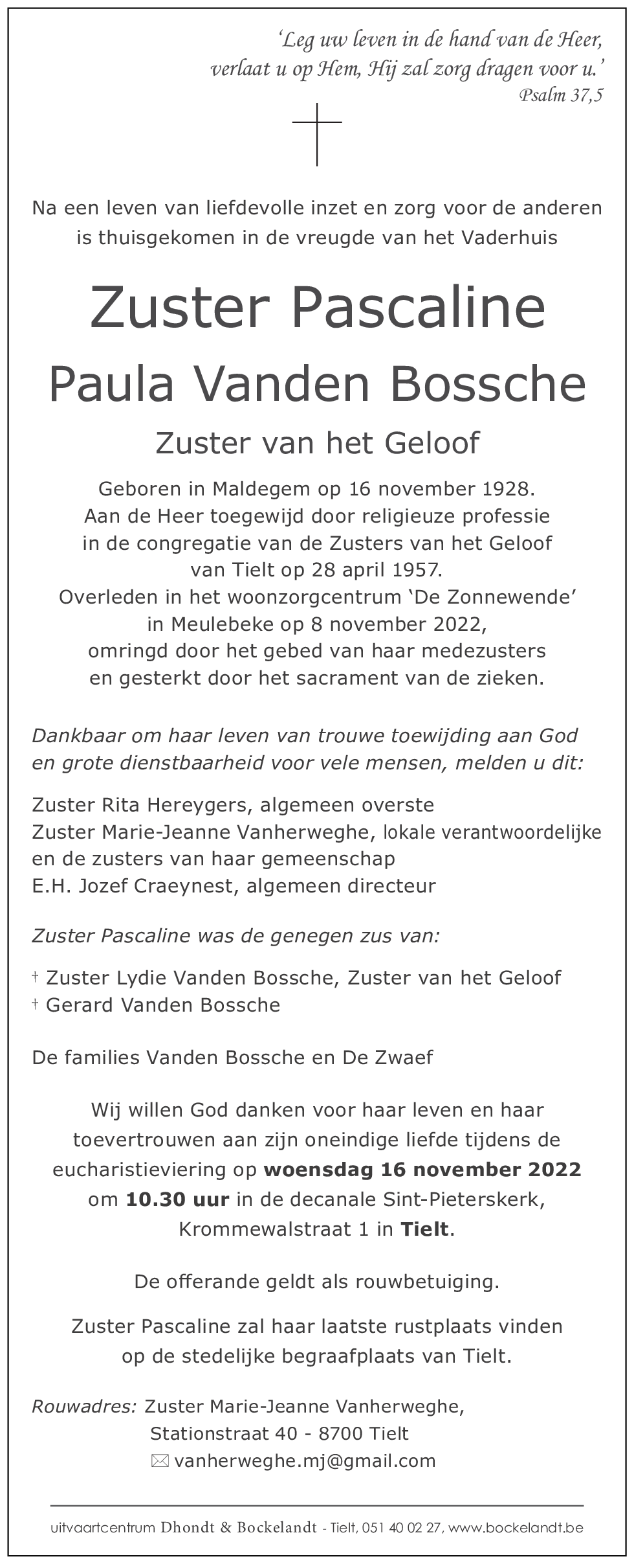 Paula Vanden Bossche