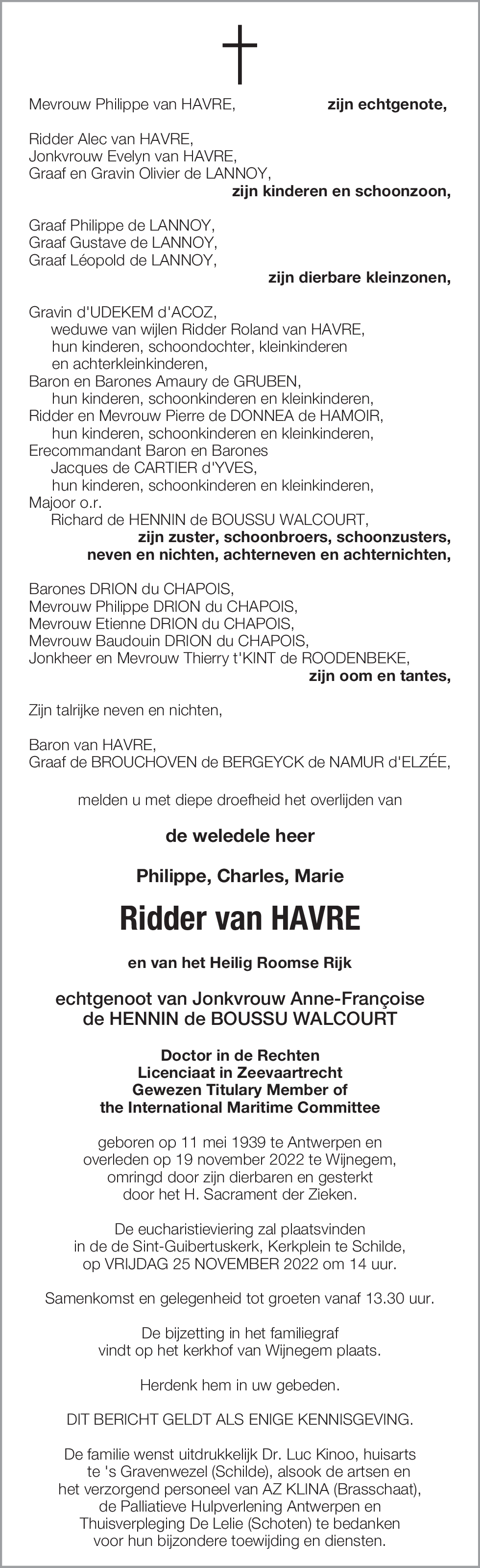 Ridder van Havre