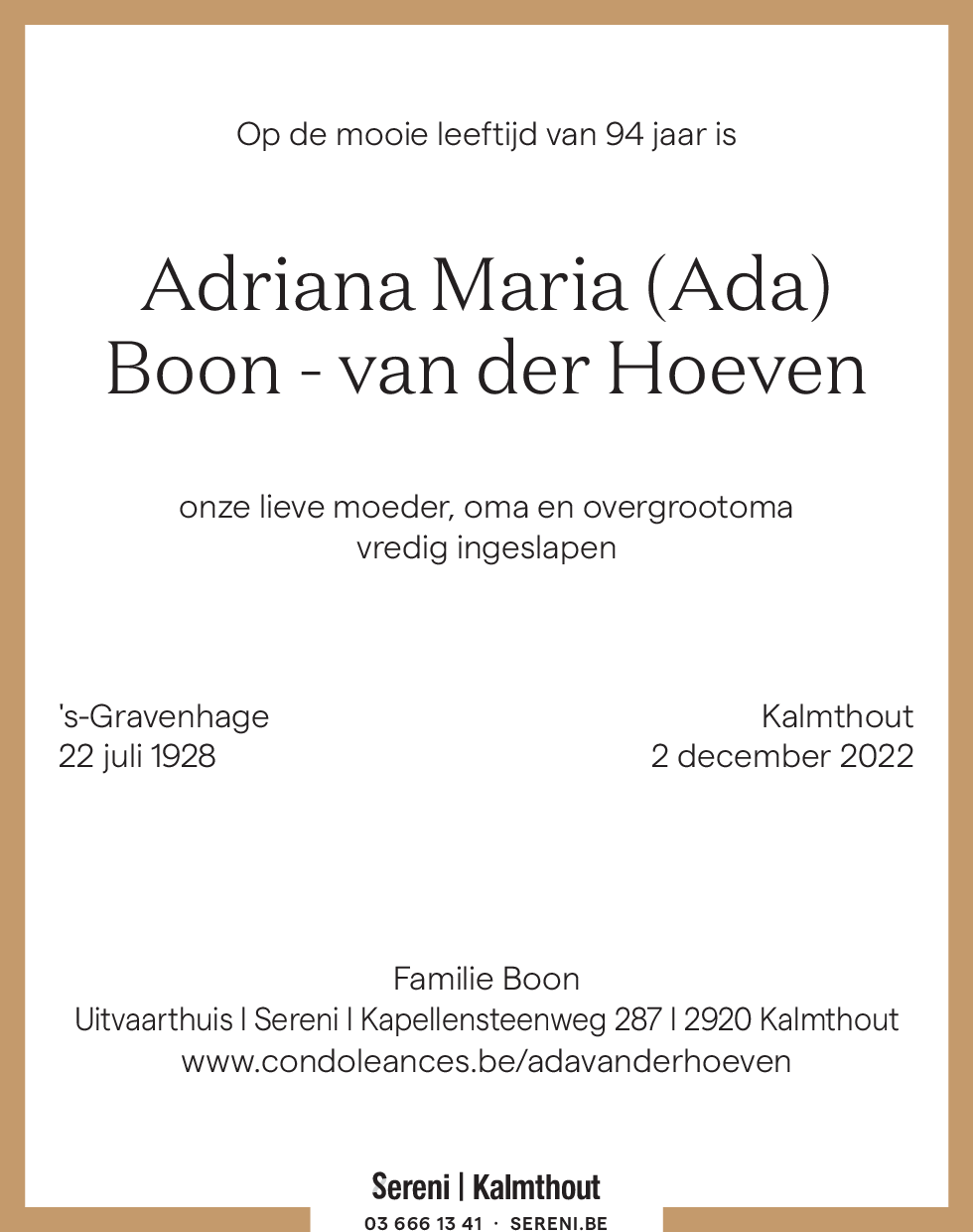 Adriana van der Hoeven