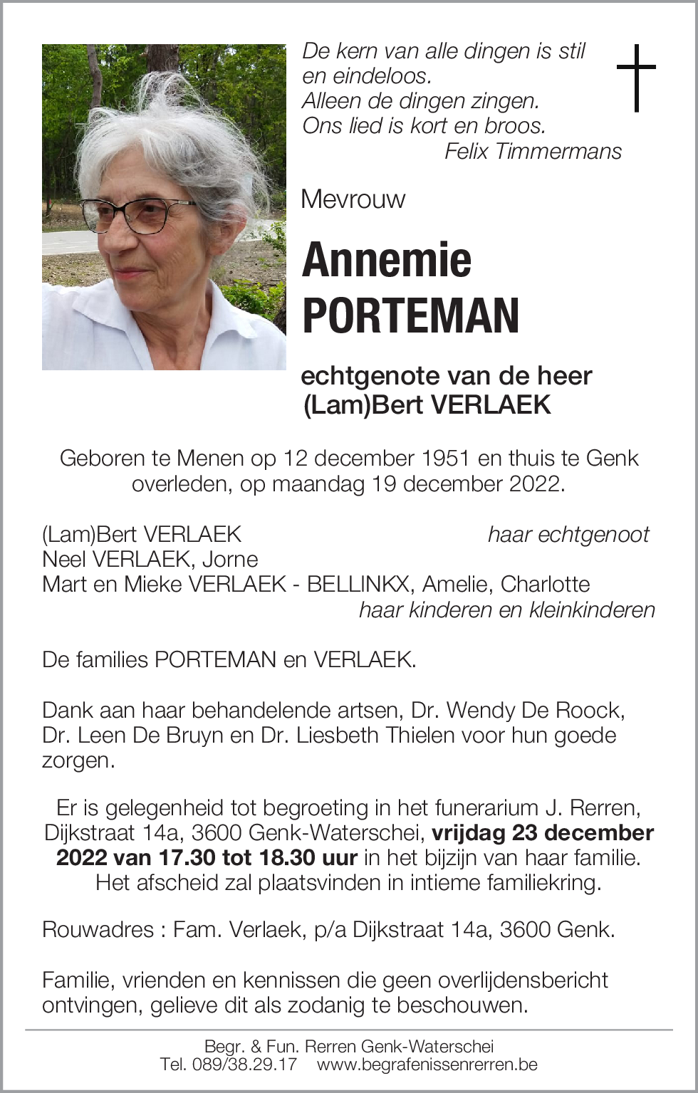 Annemie PORTEMAN