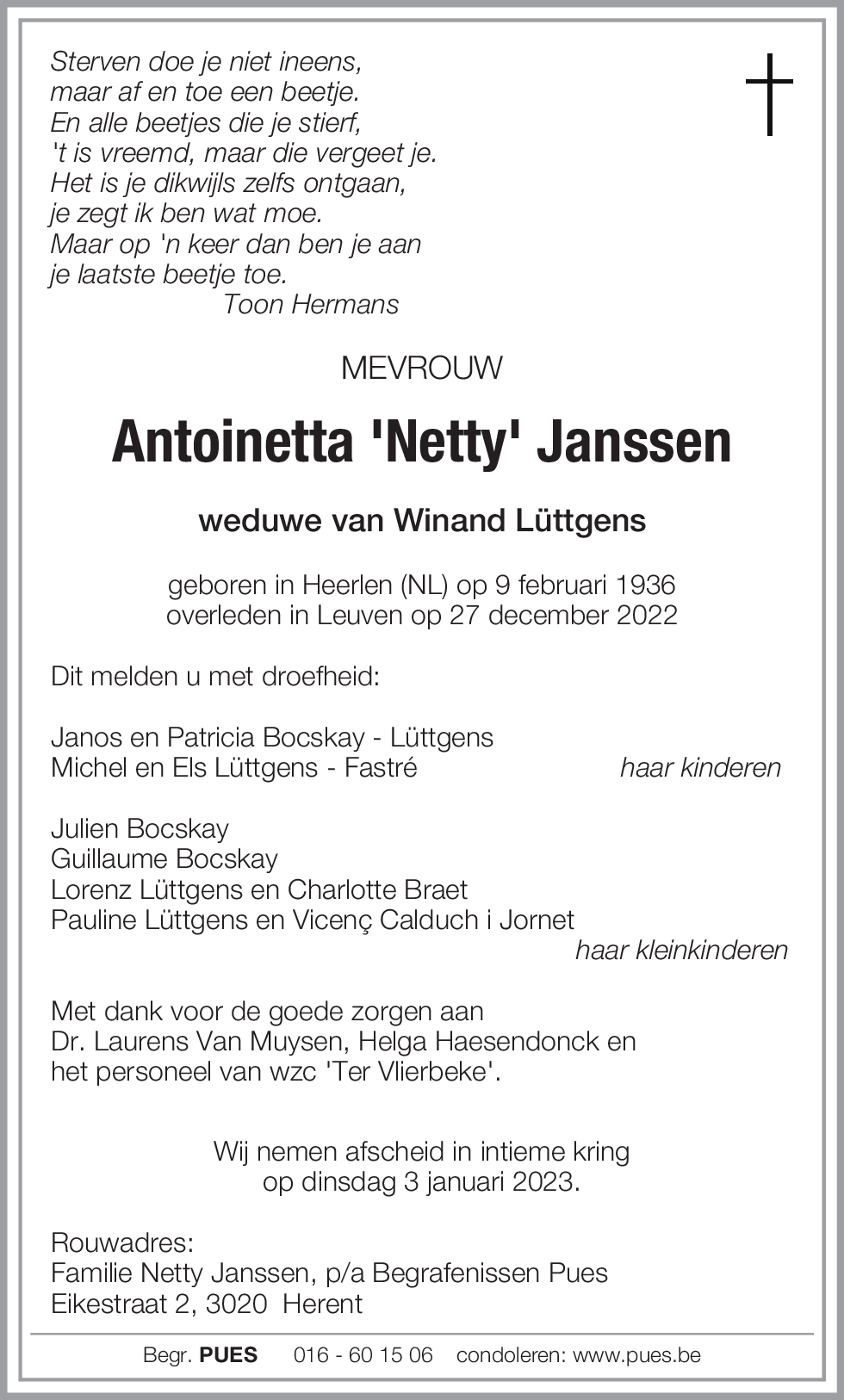 Antoinetta 'Netty' Janssen