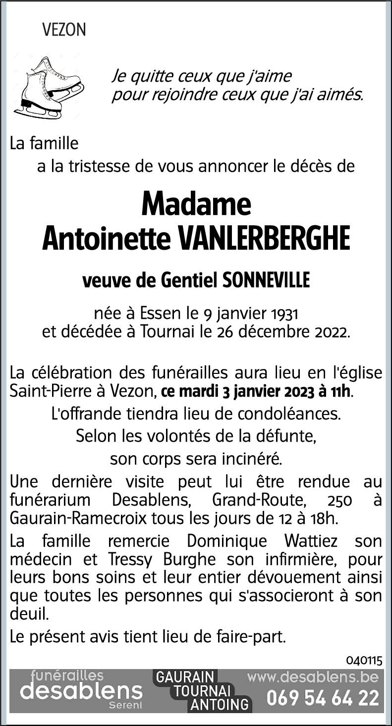 Antoinette VANLERBERGHE