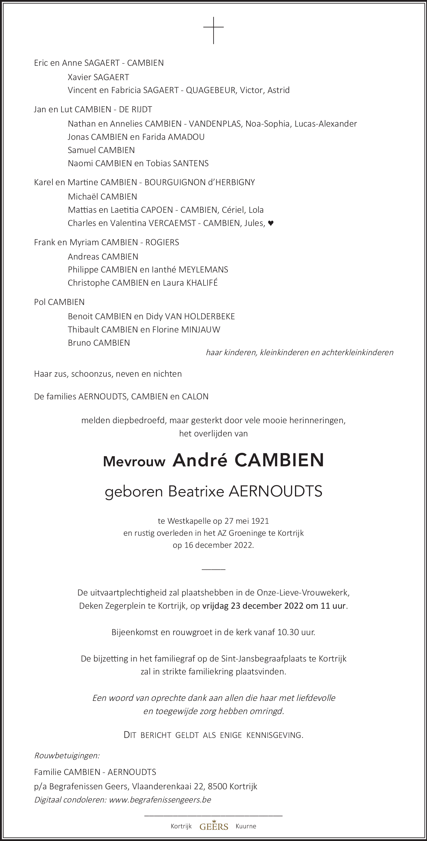 Beatrixe Cambien - Aernoudts