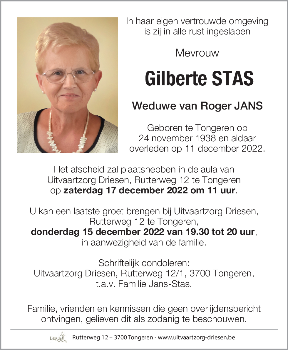Gilberte Stas