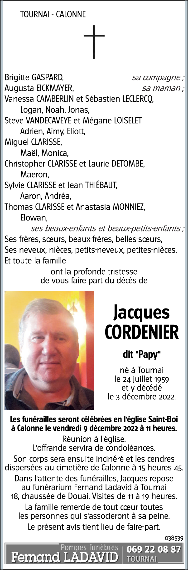Jacques CORDENIER