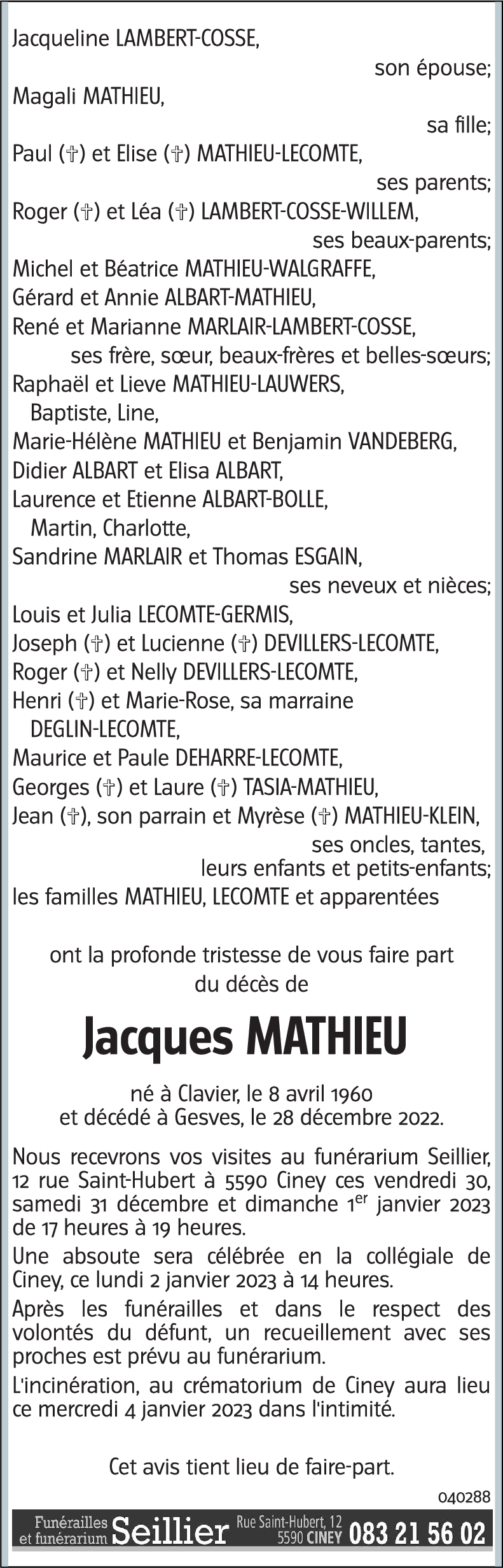 Jacques MATHIEU