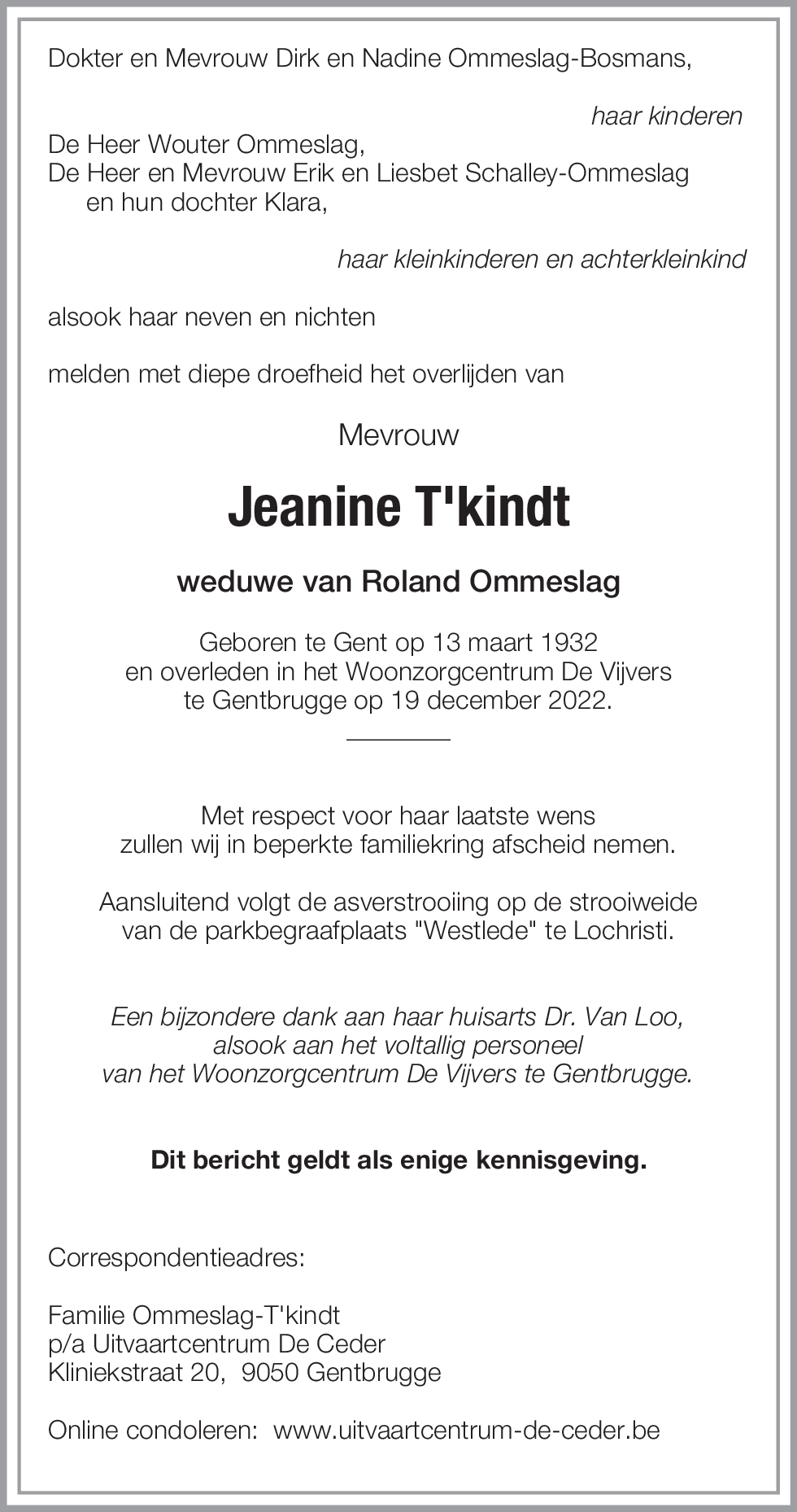 Jeanine T'kindt