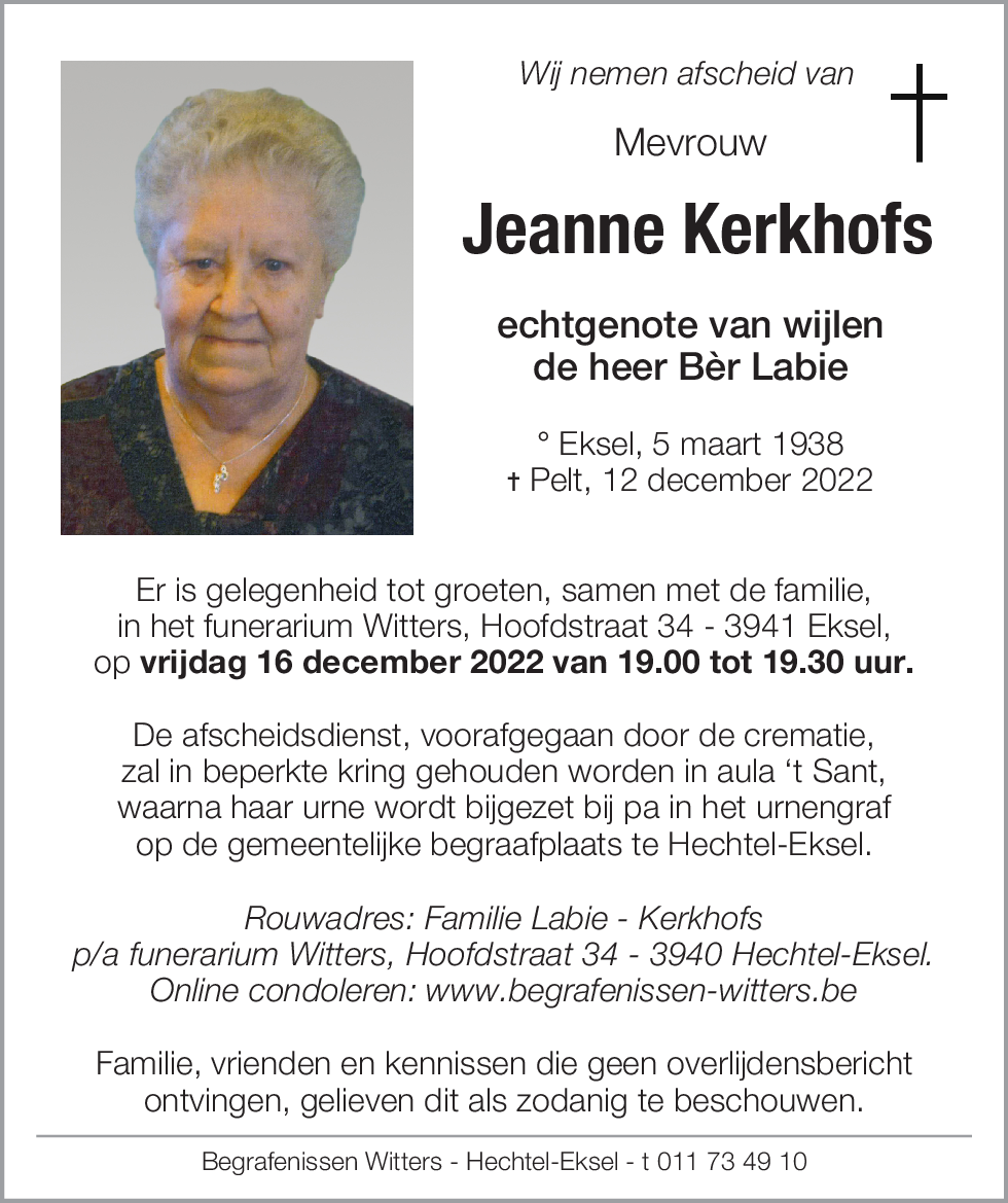 Jeanne Kerkhofs