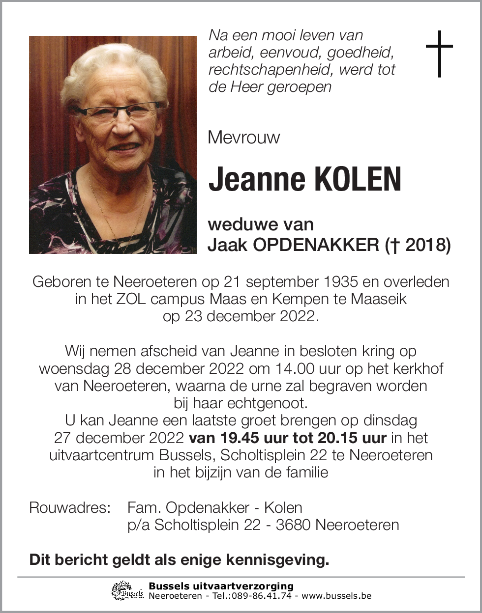Jeanne KOLEN
