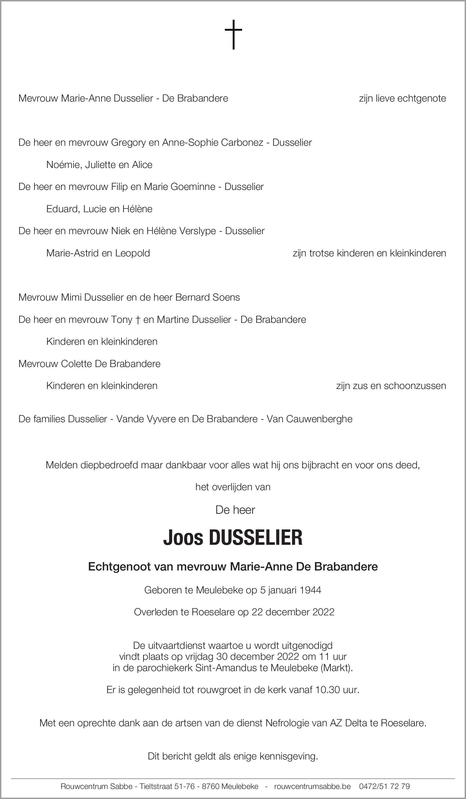 Joos Dusselier