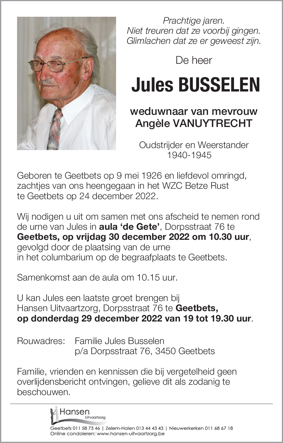 Jules BUSSELEN