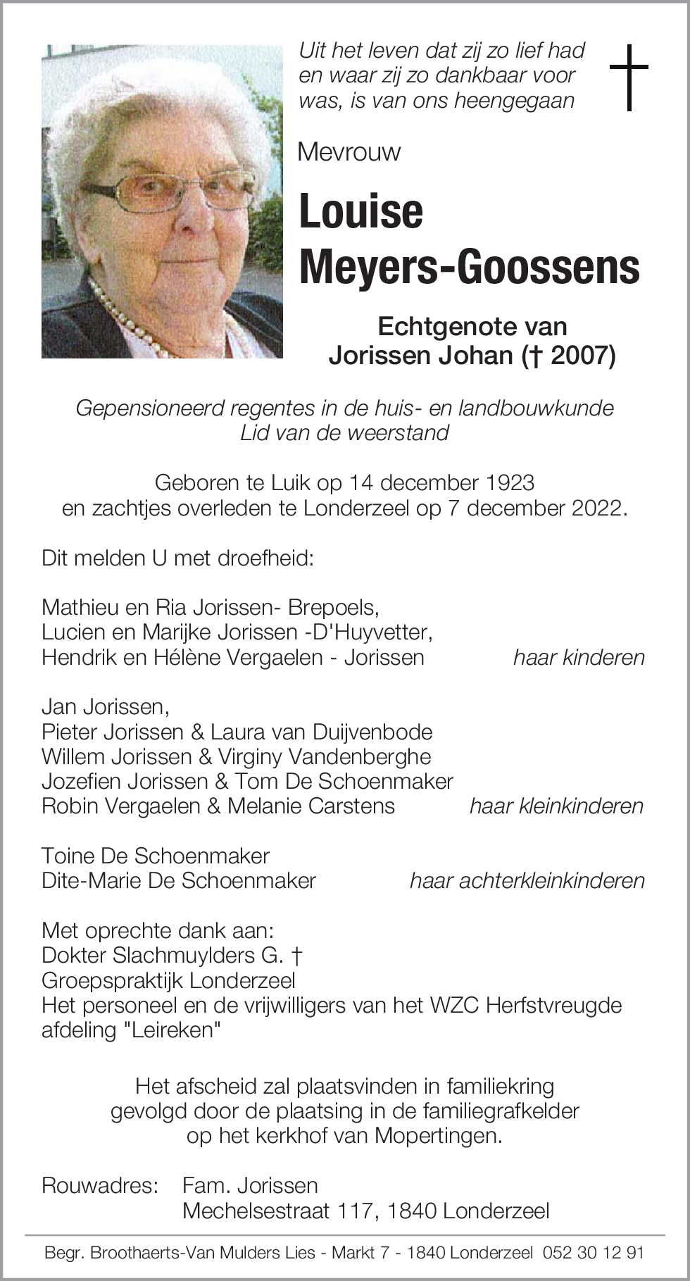 Louise Meyers-Goossens