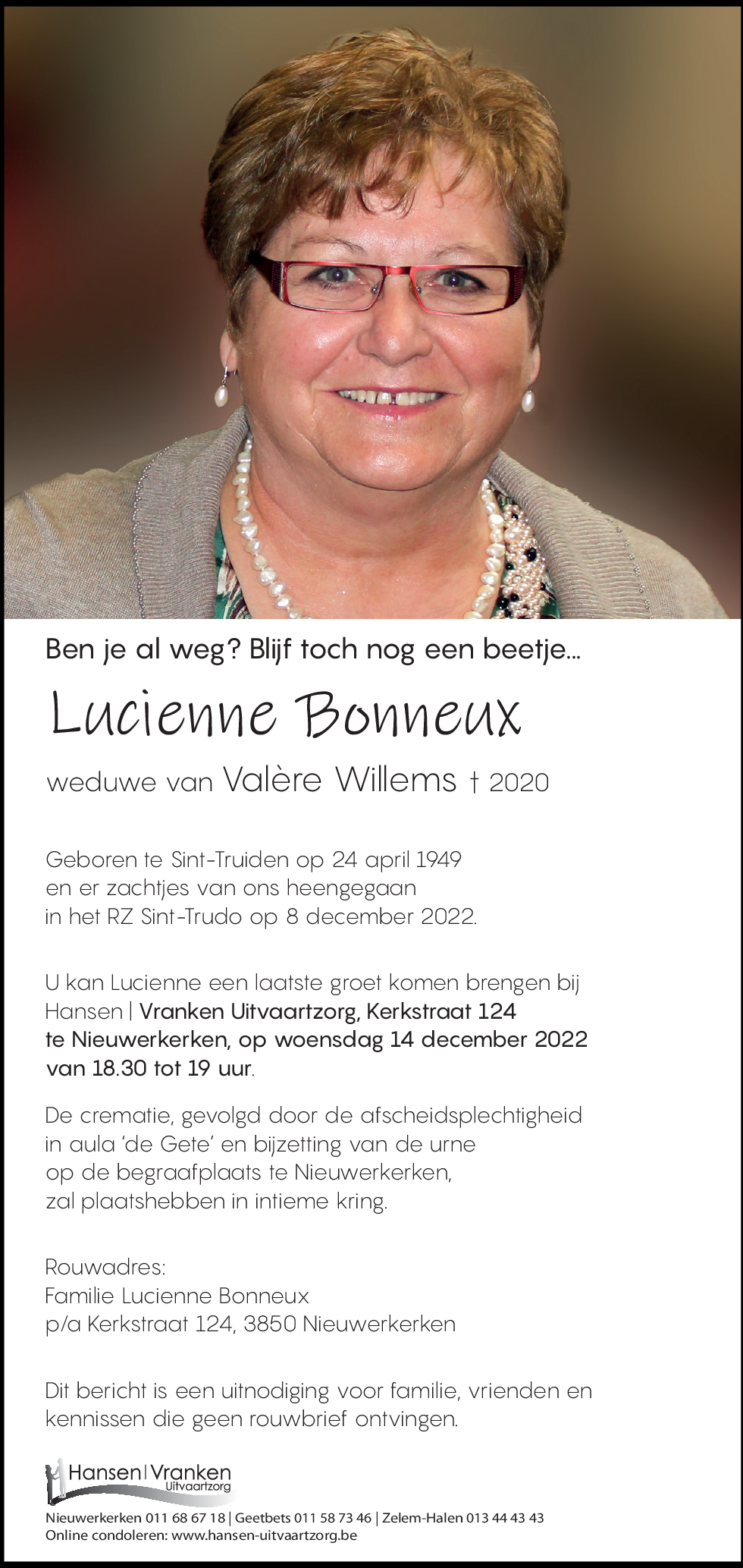 Lucienne BONNEUX