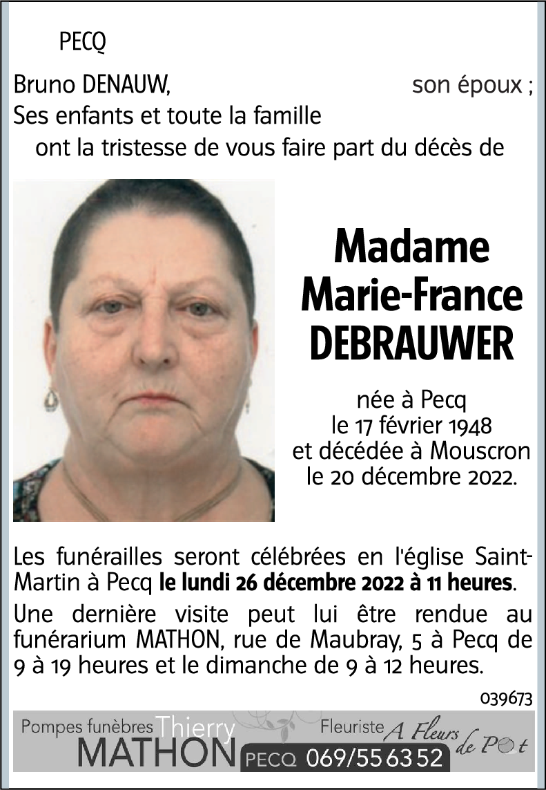 Marie-France DEBRAUWER